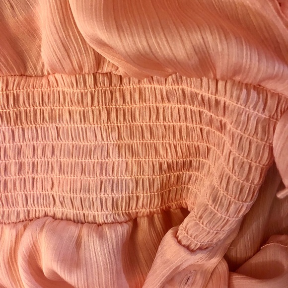 BarbieCoreπ₯³HP Y2K BCX Vintage Sleeveless Satin Blush Pink Peach M Peplum Blouse - Picture 8 of 10